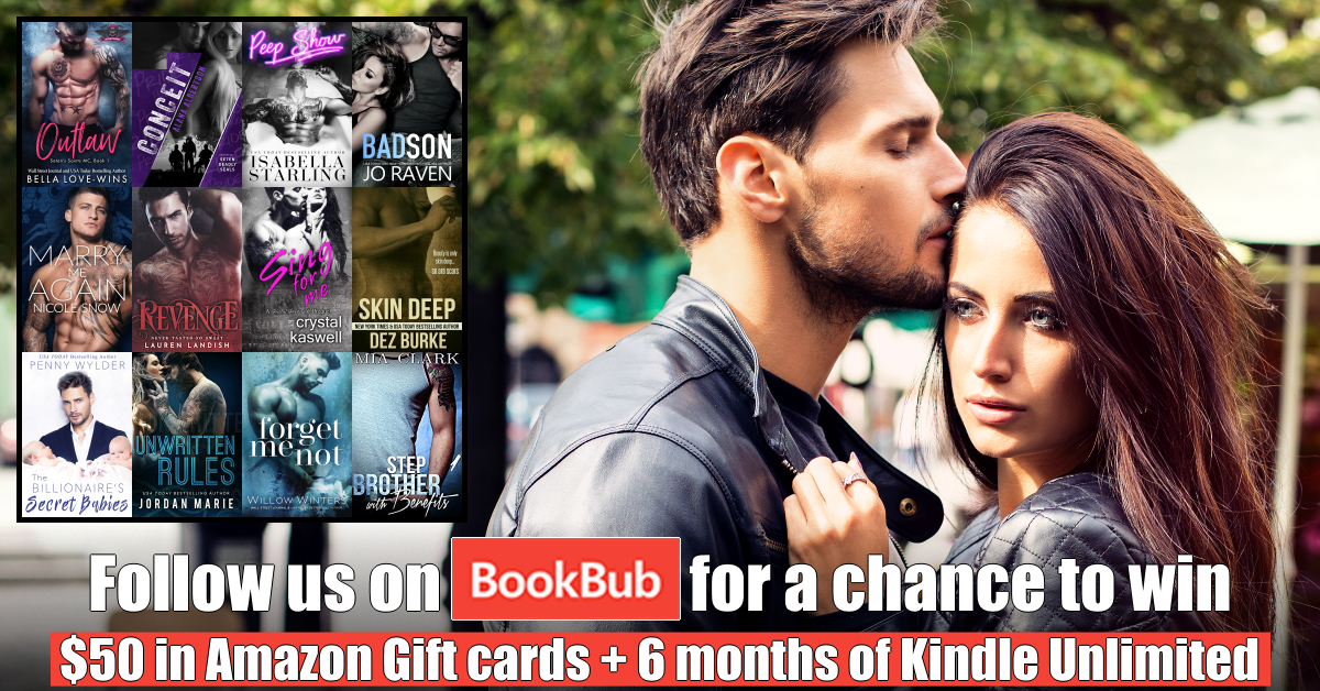 Follow Me on Bookbub for a Chance to Win a $50 Amazon Gift Card